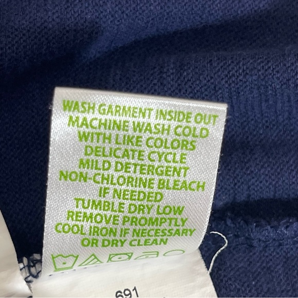 Lilly Pulitzer Tidewater Tunic Dress 3/4 Sleeves Nautical Navy Sz XS - Picture 15 of 16